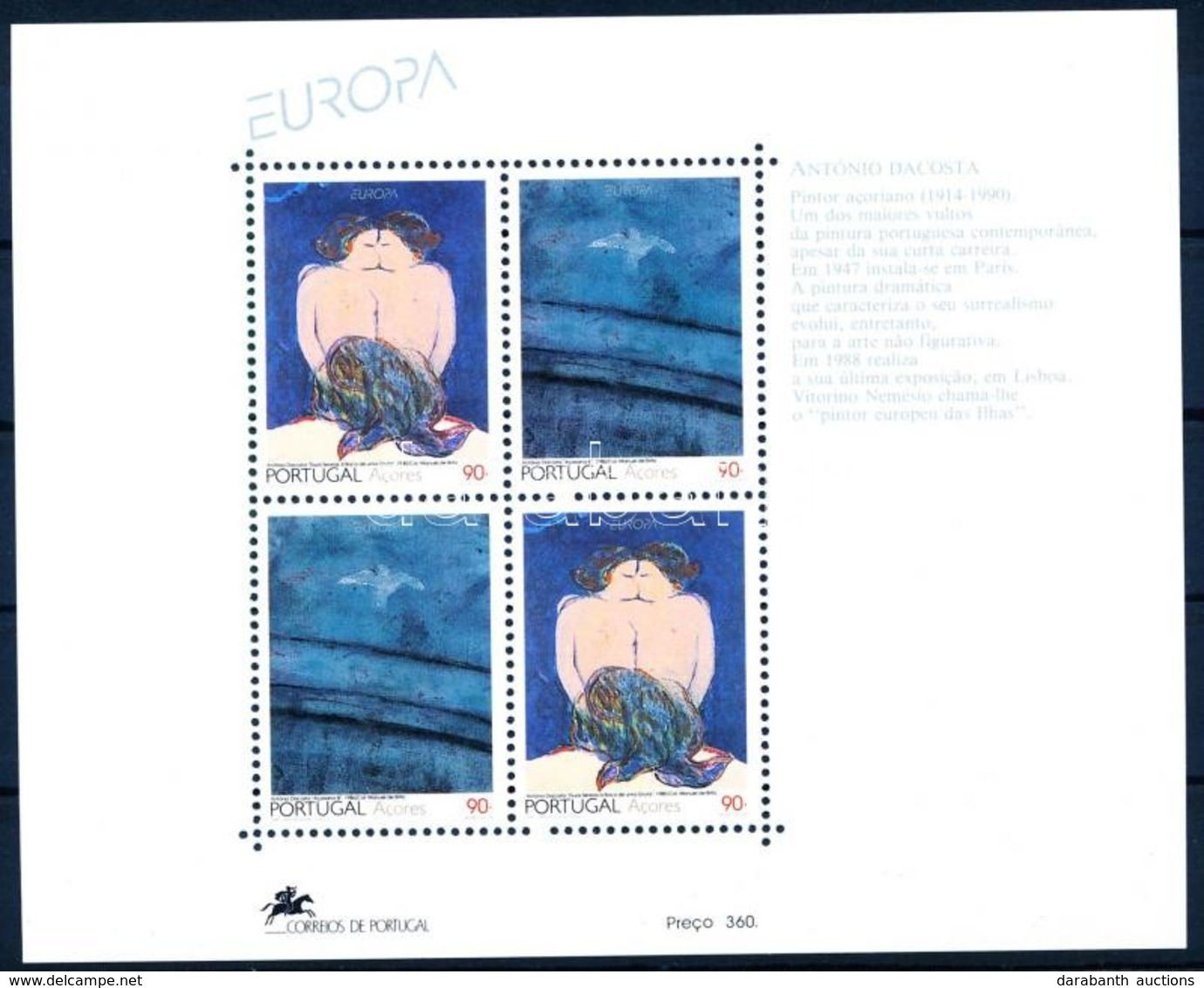 ** 1993 Europa CEPT: Kortárs Művészet Blokk Mi 13 - Otros & Sin Clasificación