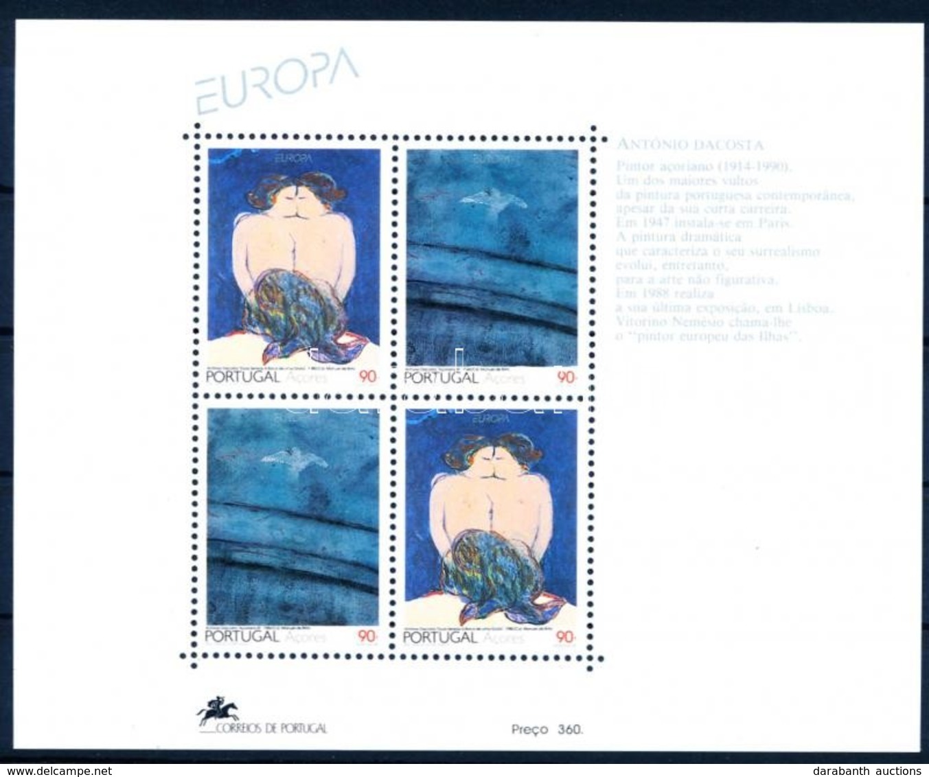 ** 1993 Europa CEPT: Kortárs Művészet Blokk Mi 13 - Otros & Sin Clasificación