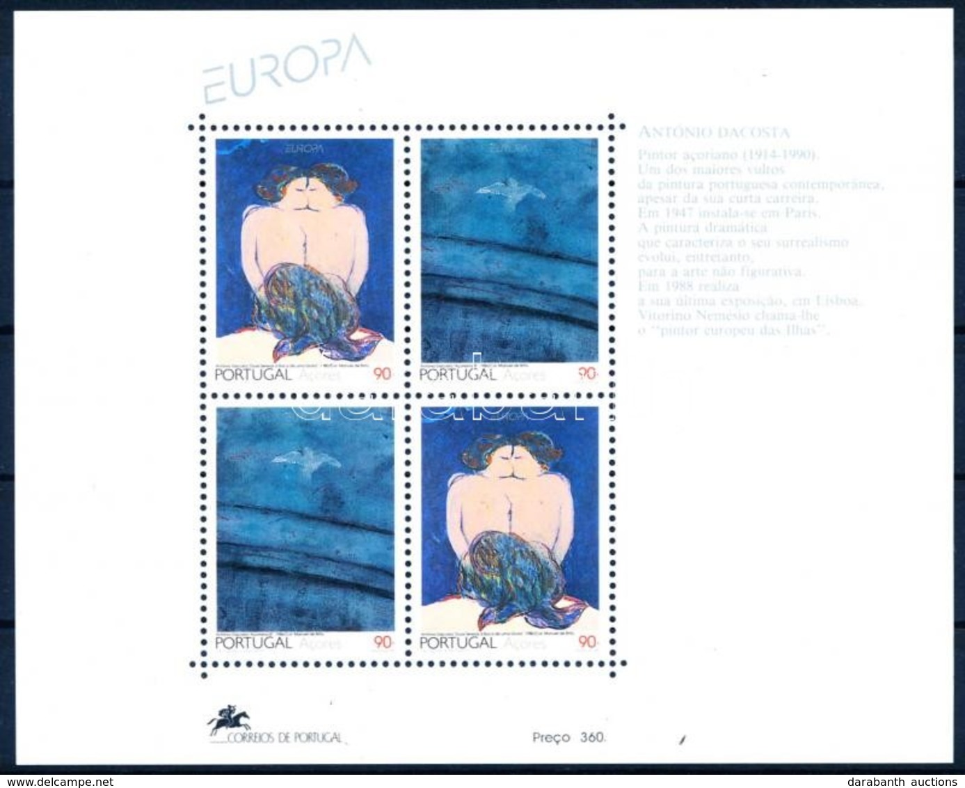 ** 1993 Europa CEPT: Kortárs Művészet Blokk Mi 13 - Sonstige & Ohne Zuordnung