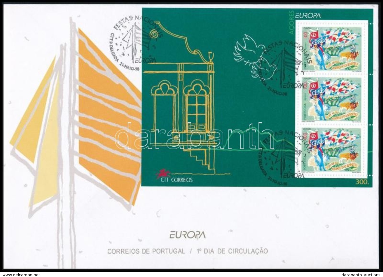 1998 Europa CEPT Blokk Mi 18 FDC-n - Otros & Sin Clasificación