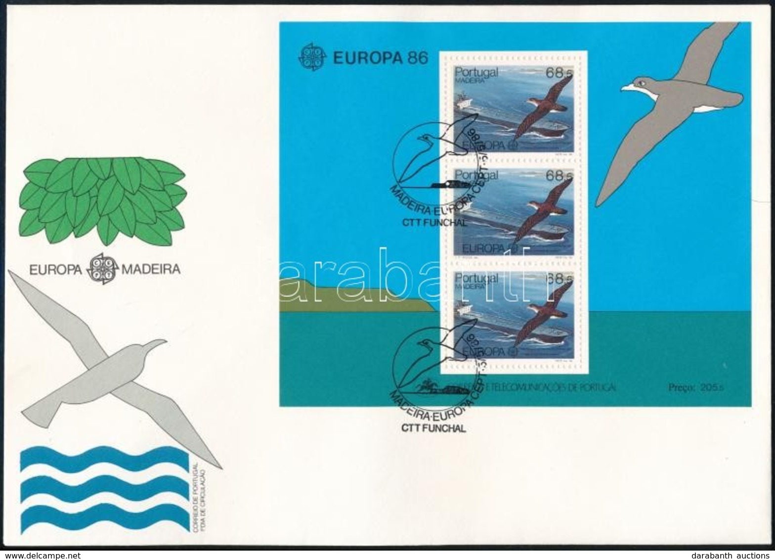 1986 Europa CEPT Természet- és Környezetvédelem Blokk FDC-n Mi 7 - Other & Unclassified