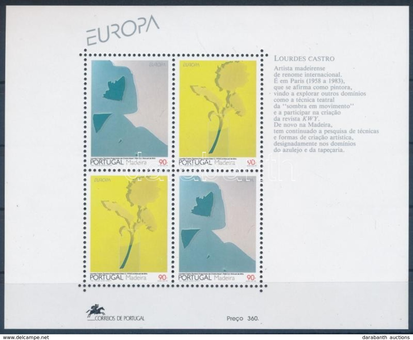 ** 1993 Europa CEPT, Kortárs Művészet Blokk Mi 13 - Altri & Non Classificati