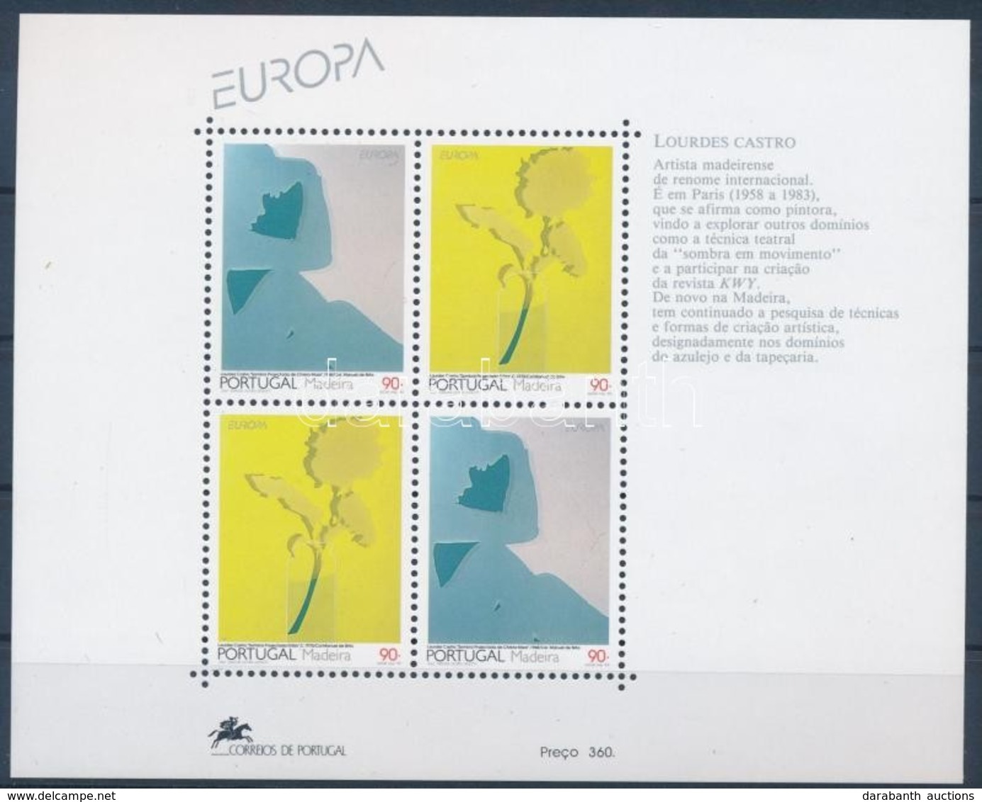 ** 1993 Europa CEPT, Kortárs Művészet Blokk Mi 13 - Sonstige & Ohne Zuordnung