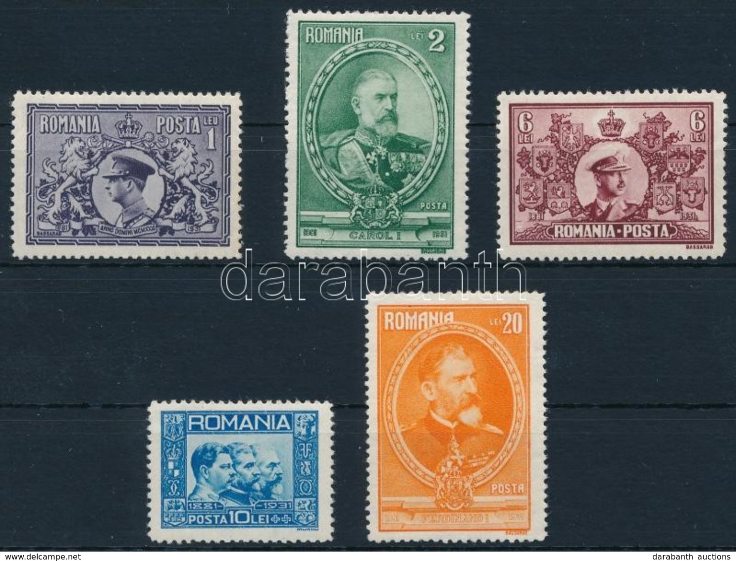 ** 1931 50 éves A Királyság Sor Mi 397-401 - Altri & Non Classificati