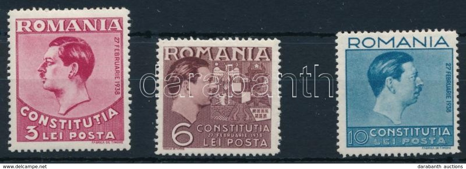 ** 1938 Alkotmány Sor Mi 549-551 - Altri & Non Classificati