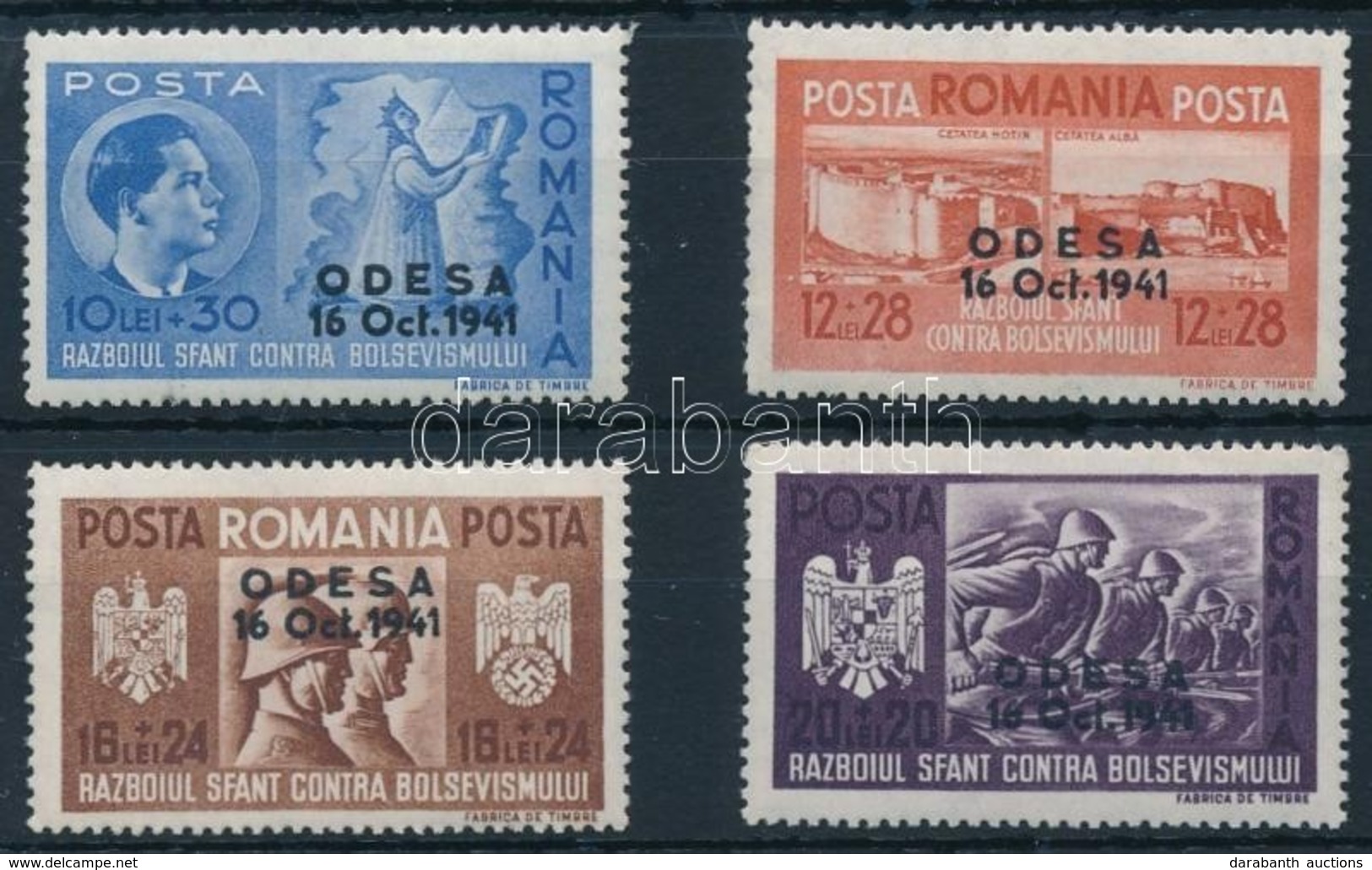 ** 1941 Odessza Elfoglalása Sor Mi 712-715 - Altri & Non Classificati