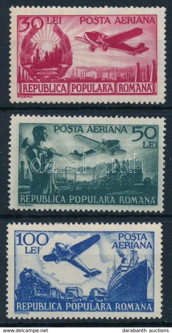 ** 1948 Gazdaság és Közlekedés; Repülő Sor Mi 1162-1164 - Altri & Non Classificati