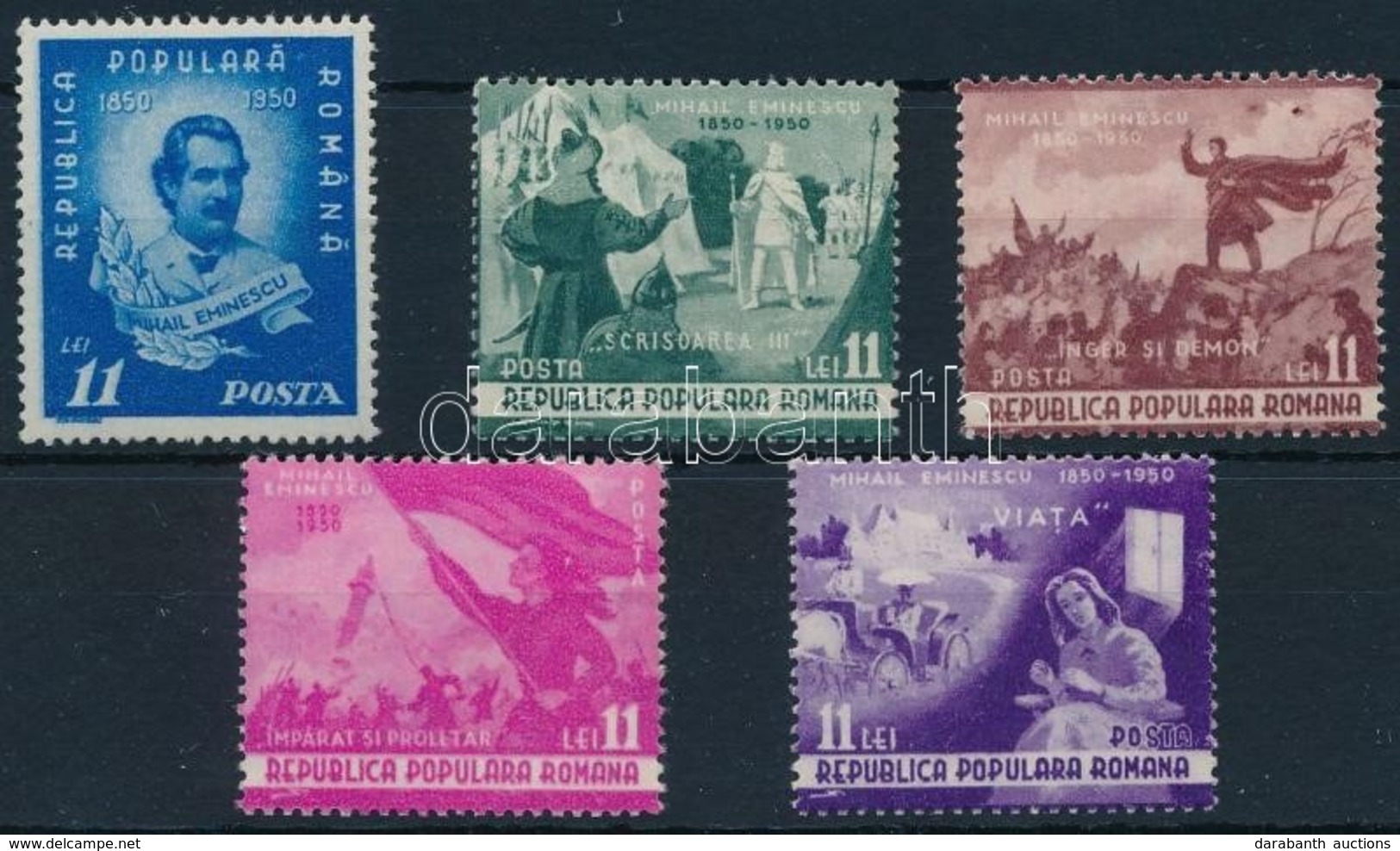 ** 1950 Mihai Eminescu Sor Mi 1196-1200 - Other & Unclassified