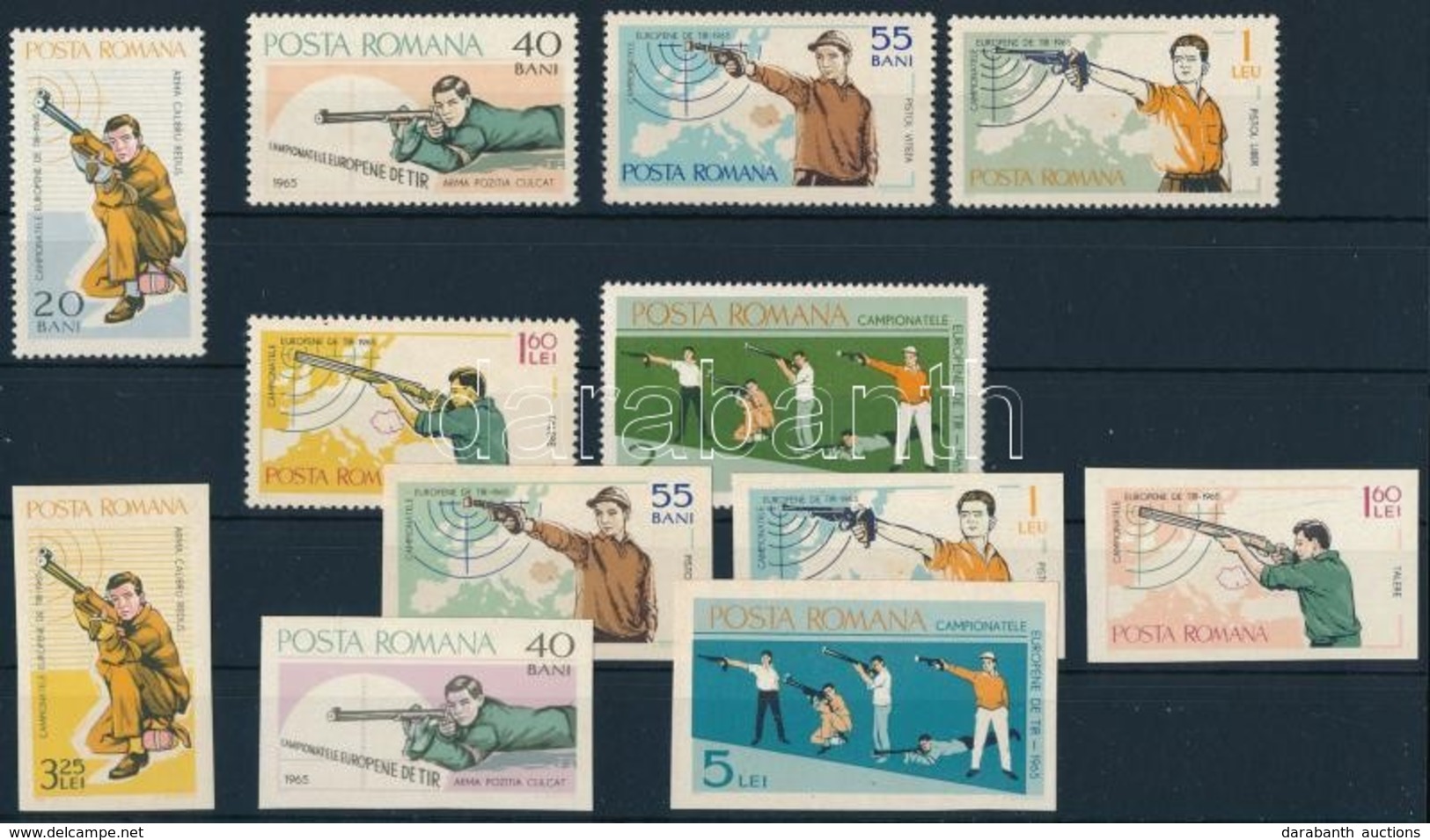 ** 1965 Sportlövészeti Fogazott és Vágott Sor Mi 2407-2418 - Other & Unclassified