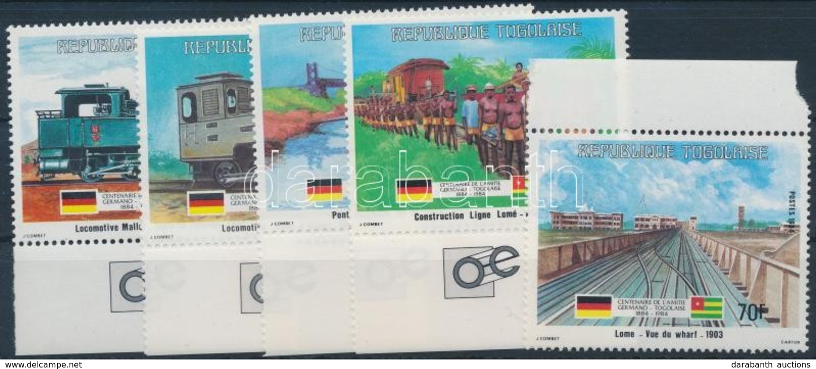 ** 1984 100 éves A Német-togói Barátság 5 ívszéli érték Mi 1678,1685, 1692, 1707,1708 - Sonstige & Ohne Zuordnung
