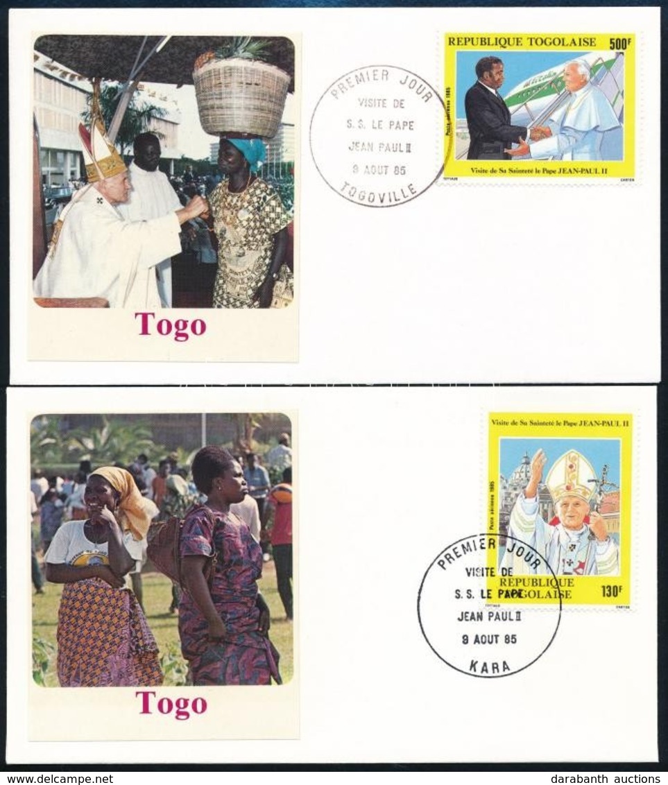 1985 II. János Pál Pápa Záróértékek Mi 1880-1881 2 Db FDC-n - Sonstige & Ohne Zuordnung