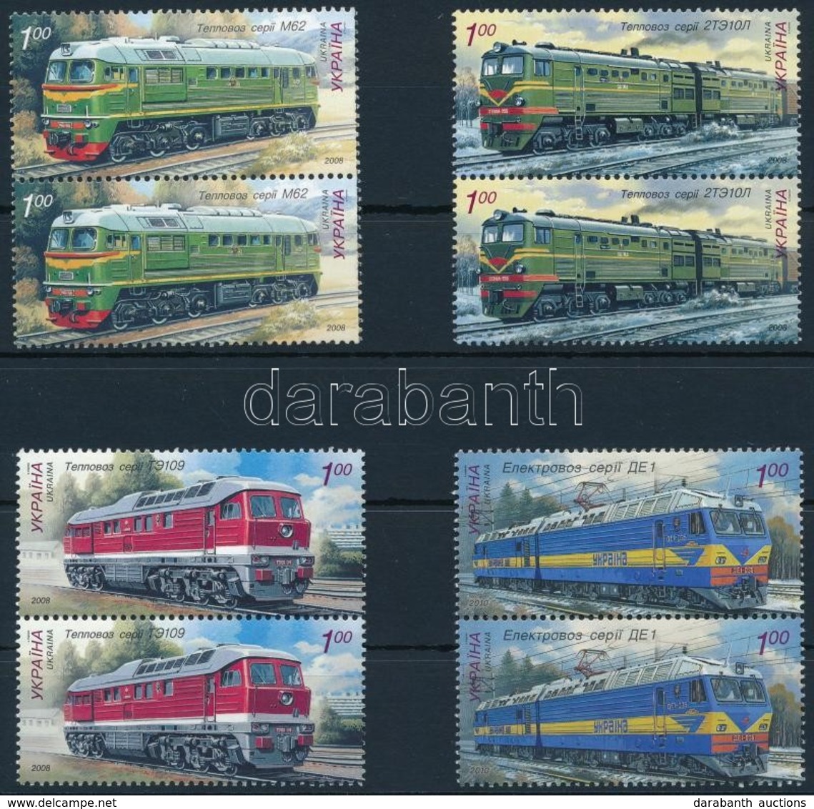 ** 2008 Mozdonyok Sor Párokban,
Locomotive Set In Pairs
Mi 983-986 - Sonstige & Ohne Zuordnung