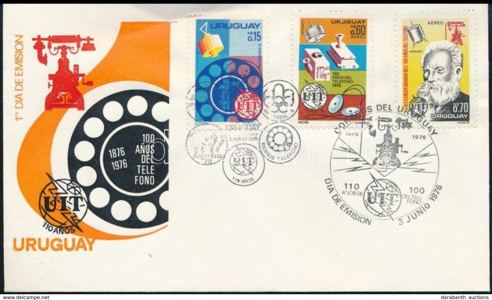 1976 Évfordulók 3 Klf Bélyeg Mi 1403+1407+1410 FDC-n - Sonstige & Ohne Zuordnung