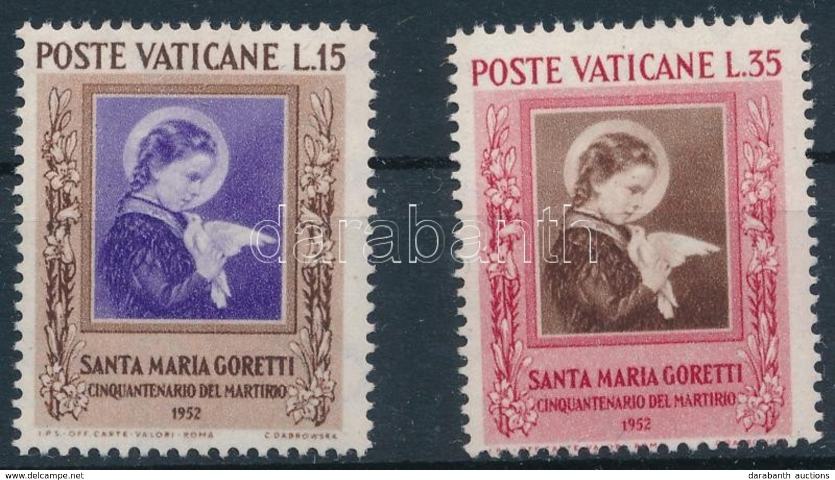 ** 1953 Goretti Szent Mária Mi 190-191 - Otros & Sin Clasificación