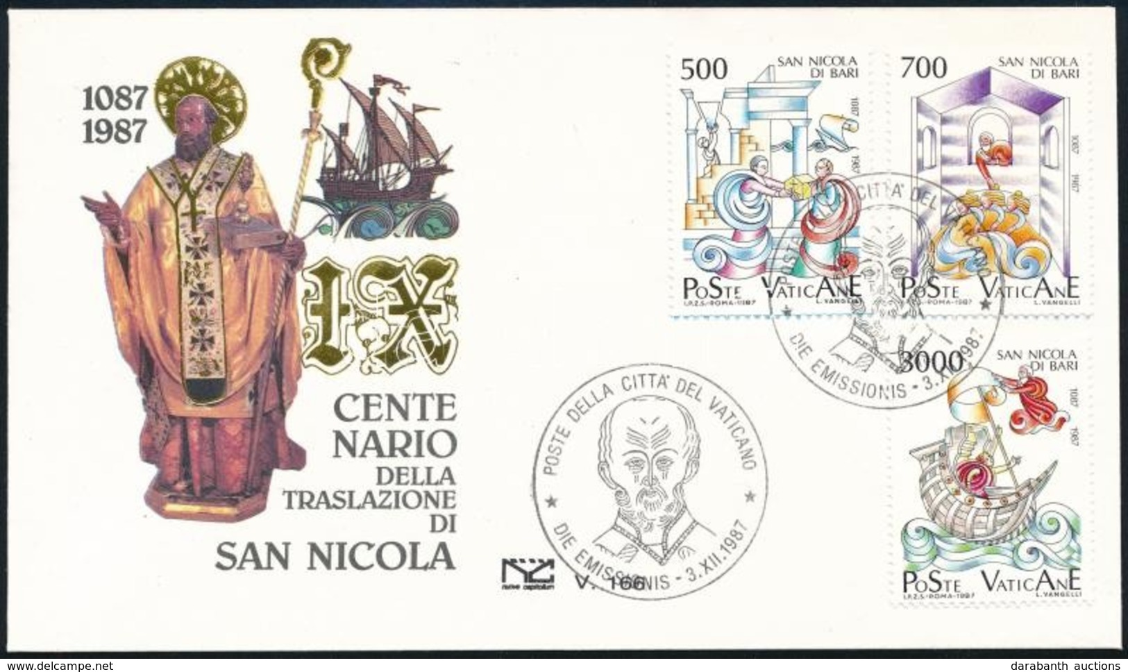 1987 Szent Sor FDC-n,
Saints
Mi 934-936 - Sonstige & Ohne Zuordnung