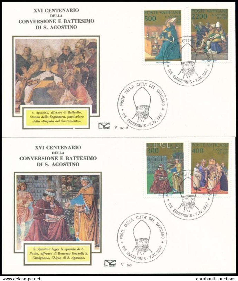 1987 Szentírás Sor Mi 907-910 2 Db FDC-n - Andere & Zonder Classificatie