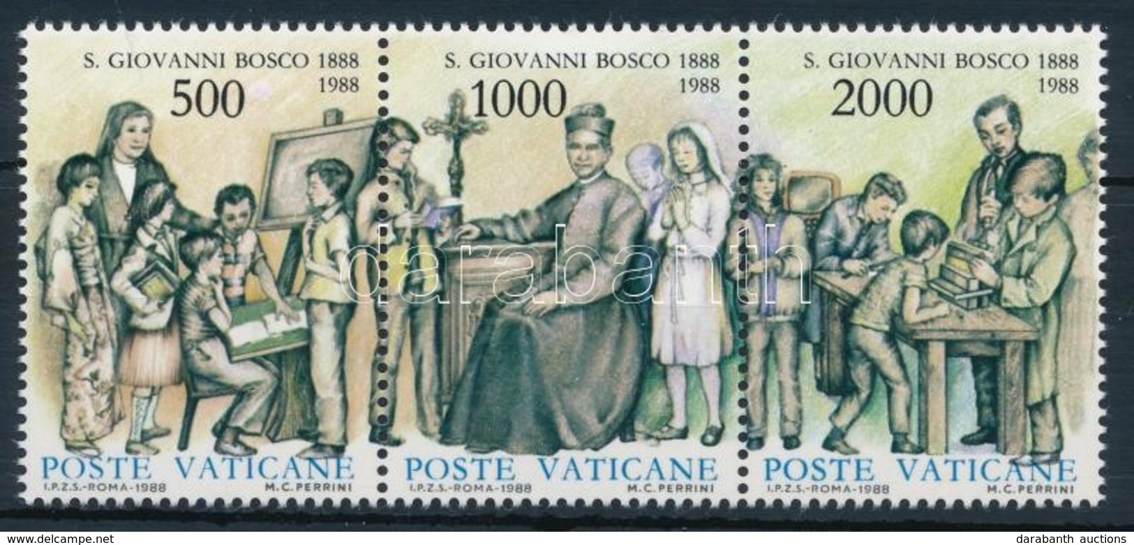 ** 1988 Bosco Szent János Hármascsík + FDC-n,
Giovanni Bosco
Mi 937-939 - Other & Unclassified