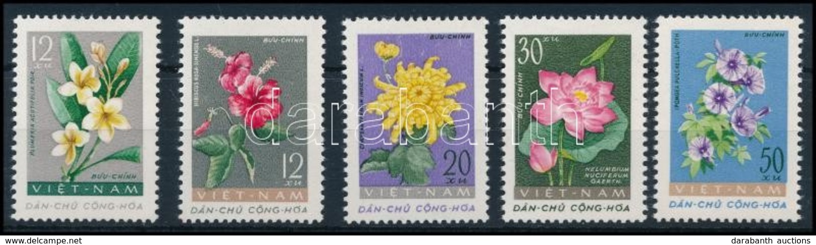 ** 1962 Virág Sor,
Flower
Mi 206-210 - Otros & Sin Clasificación