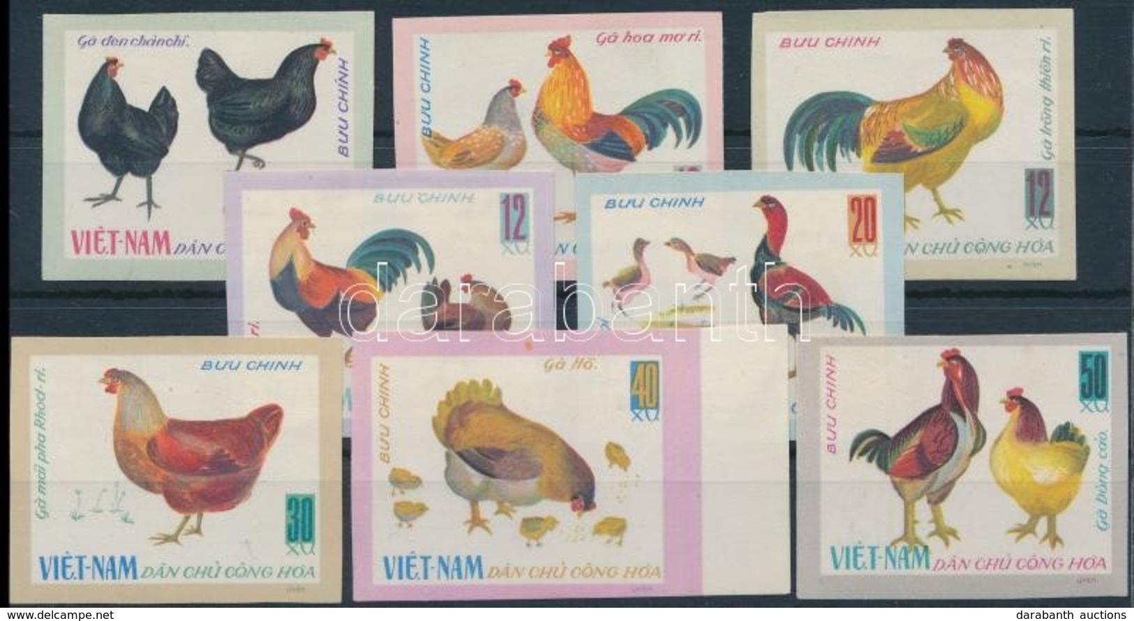 ** 1968 Tyúkok Vágott Sor,
Hens Imperforated Set
Mi 505-512 - Otros & Sin Clasificación