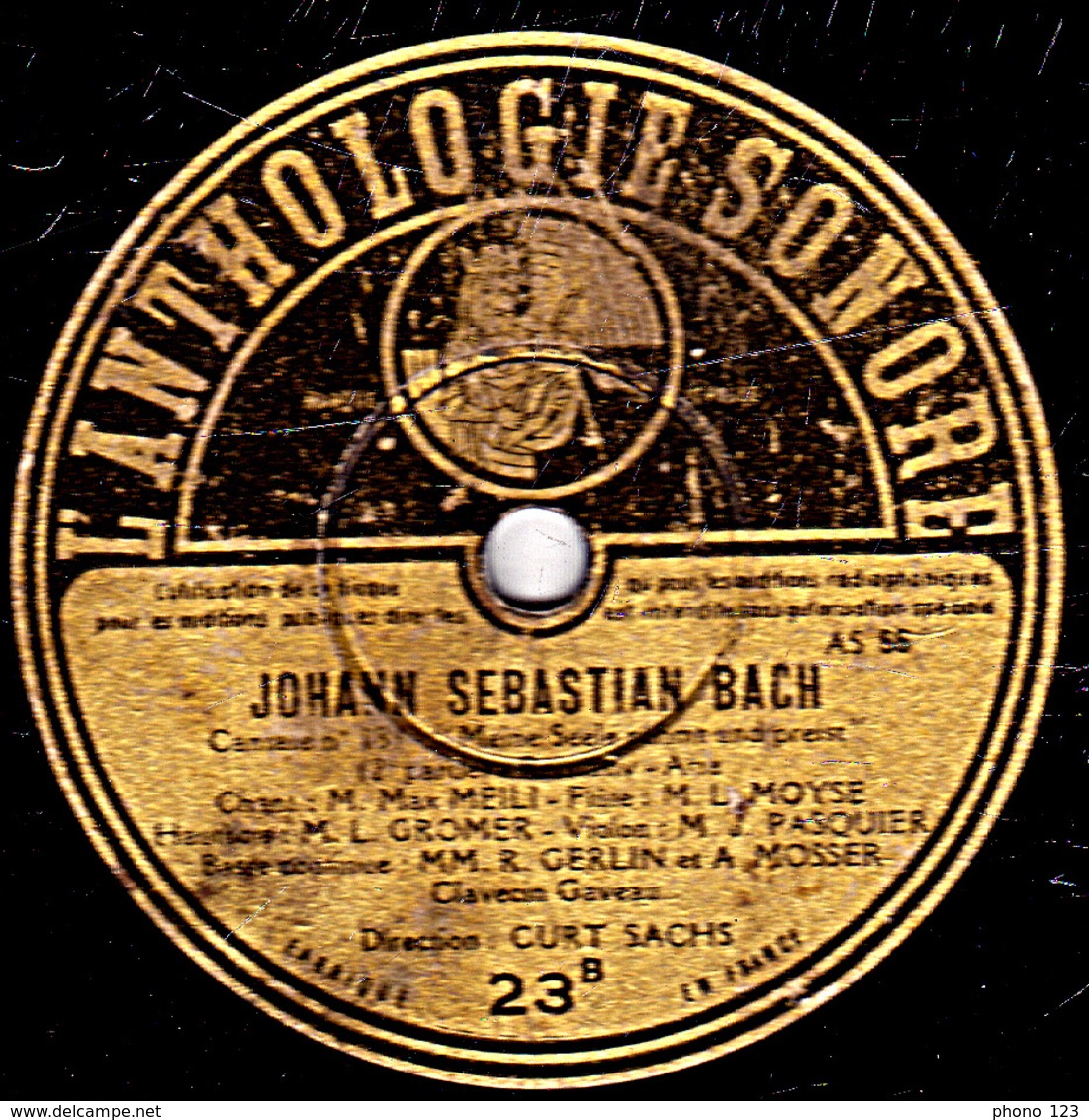 78 Trs - 30 Cm - état B - JOHANN SEBASTIAN BACH  Cantate N°80  A Et B - 78 Rpm - Schellackplatten