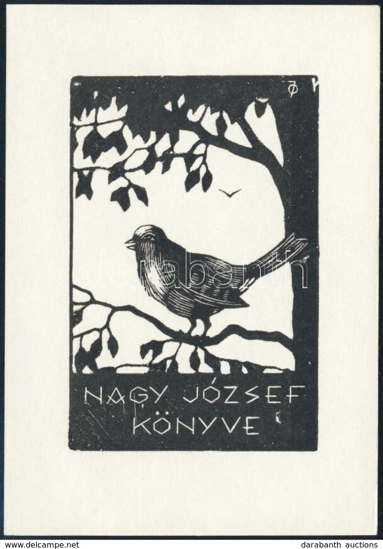 Olvashatatlan Jelzéssel: Nagy József Könyve. Klisé, Papír, Jelzett A Klisén, 10,5×7,5 Cm - Altri & Non Classificati