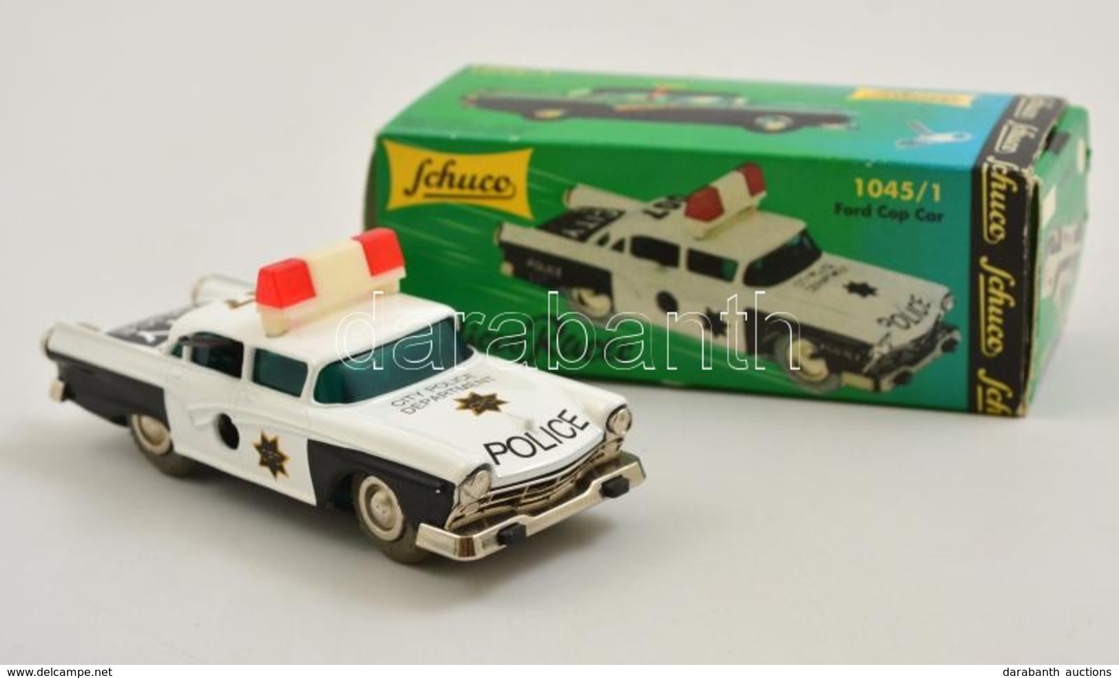 Cca 1990 Schuco 1045/1 Ford Cop Car Fém Autó Makett Eredeti Kulcsával Dobozban, Működő Szép állapotban. 11 Cm - Otros & Sin Clasificación