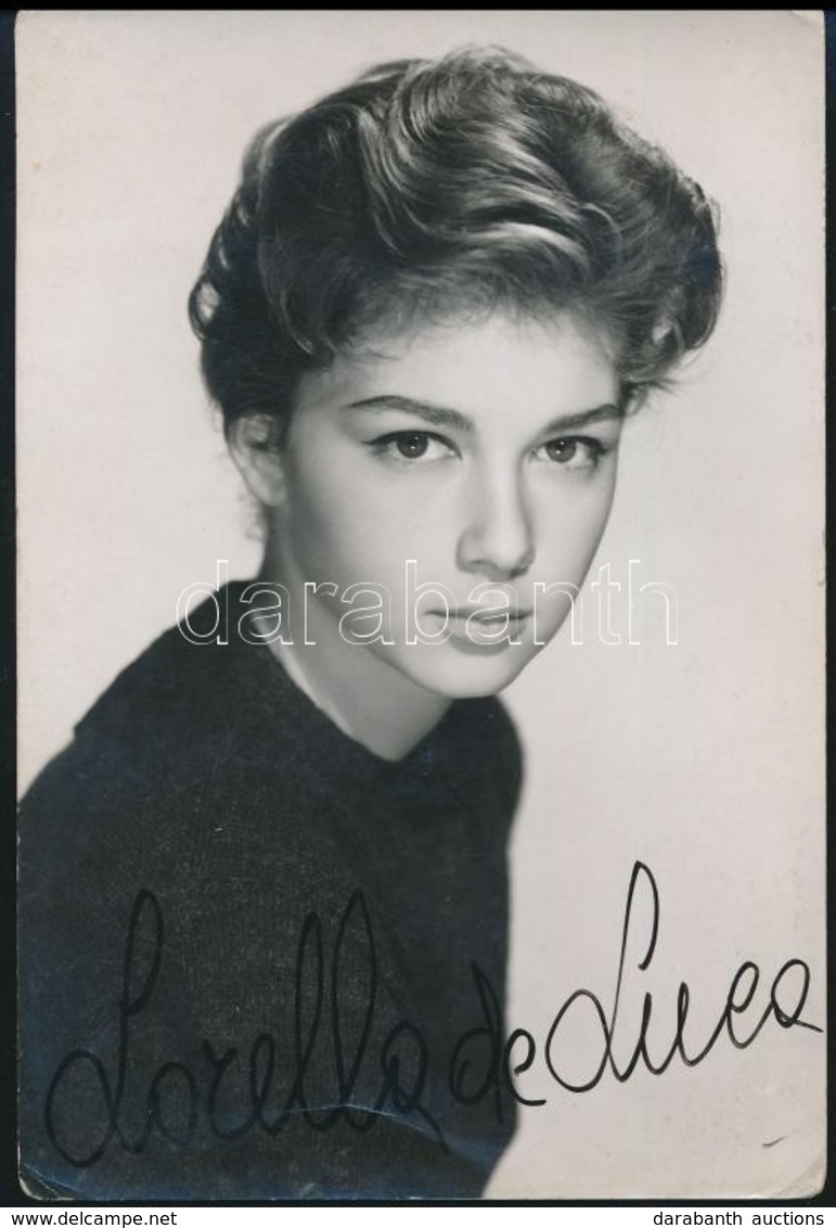 Lorella De Luca (1940-2014) Olasz Színésznő Aláírt Fotója / Autograph Signature Of Lorella De Luca Italian Actress - Andere & Zonder Classificatie