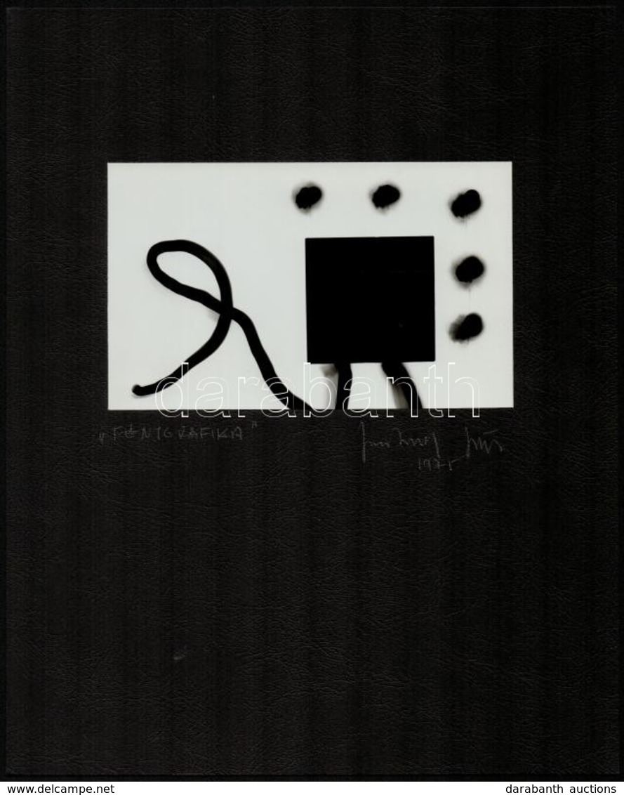 1975 Jankovszky György(1946-): Fénygrafika, Feliratozva, Aláírt, Pecséttel Jelzett, Kartonra Kasírozva, 9,5×16 Cm - Other & Unclassified
