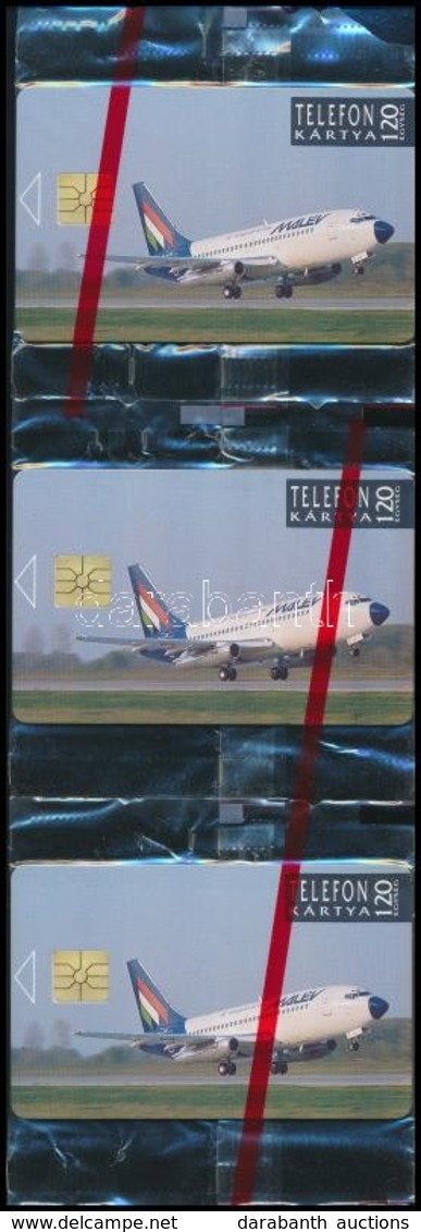 1992 5 Db 'Malév' Telefonkártya, összefüggő, Bontatlan Csomagolásban - Sin Clasificación