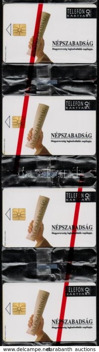 1992 4 Db Népszabadság Telefonkártya, összefüggő, Bontatlan Csomagolásban - Ohne Zuordnung