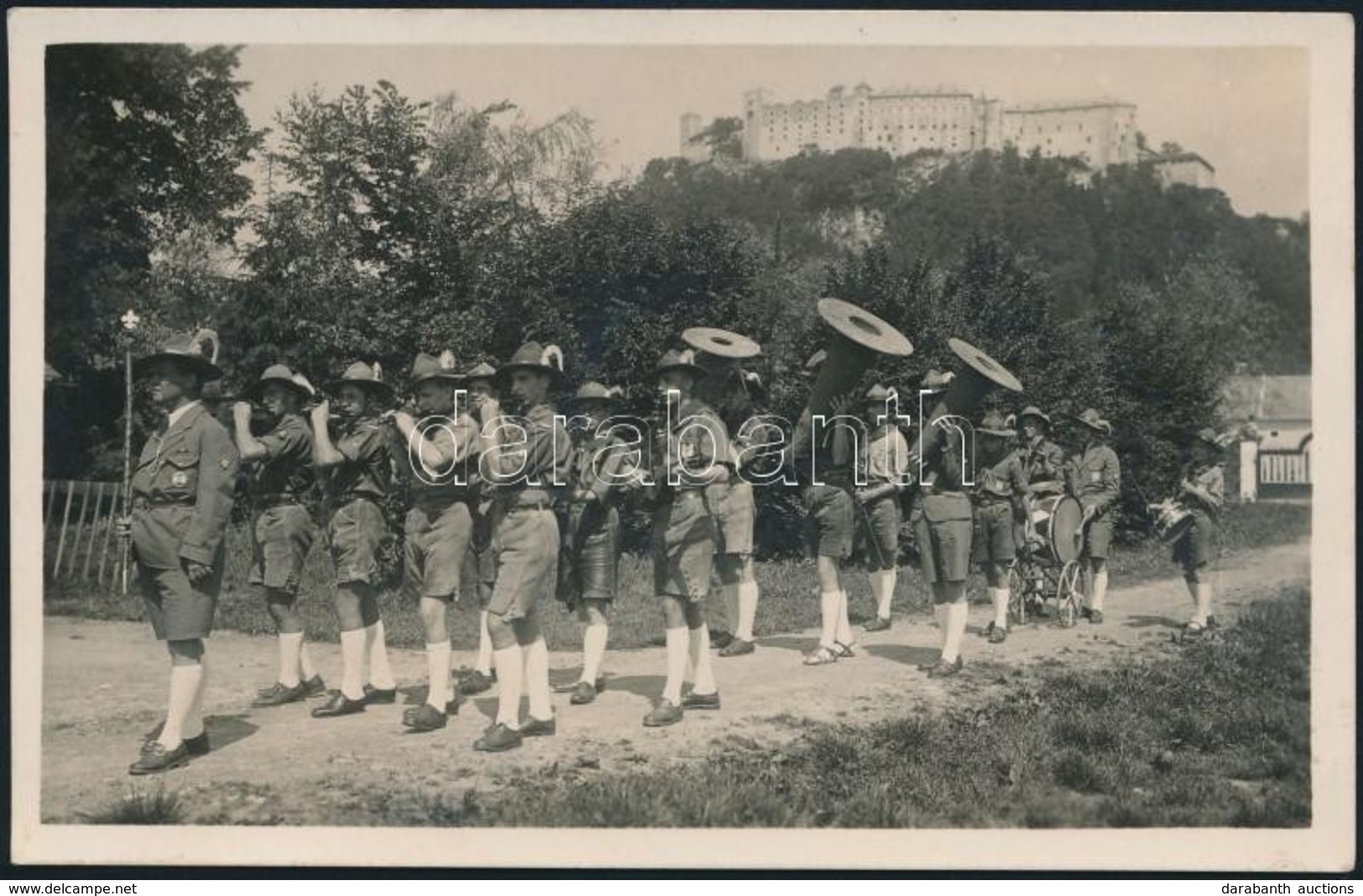 Cca 1920 Cserkész Zenekar Fotója 9x14 Cm / Scout Musicans - Pfadfinder-Bewegung