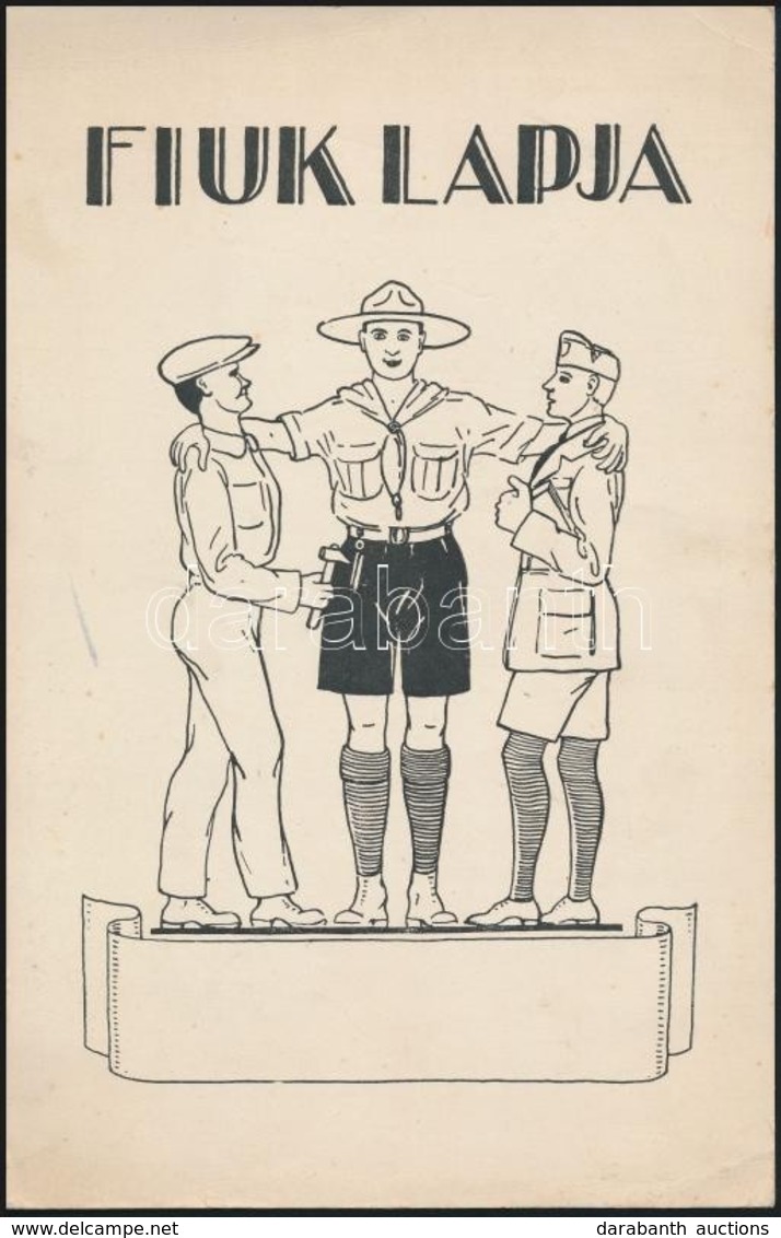 Cca 1930 Fiúk Lapja Című Cserkészújság Címlapterve - Scouting