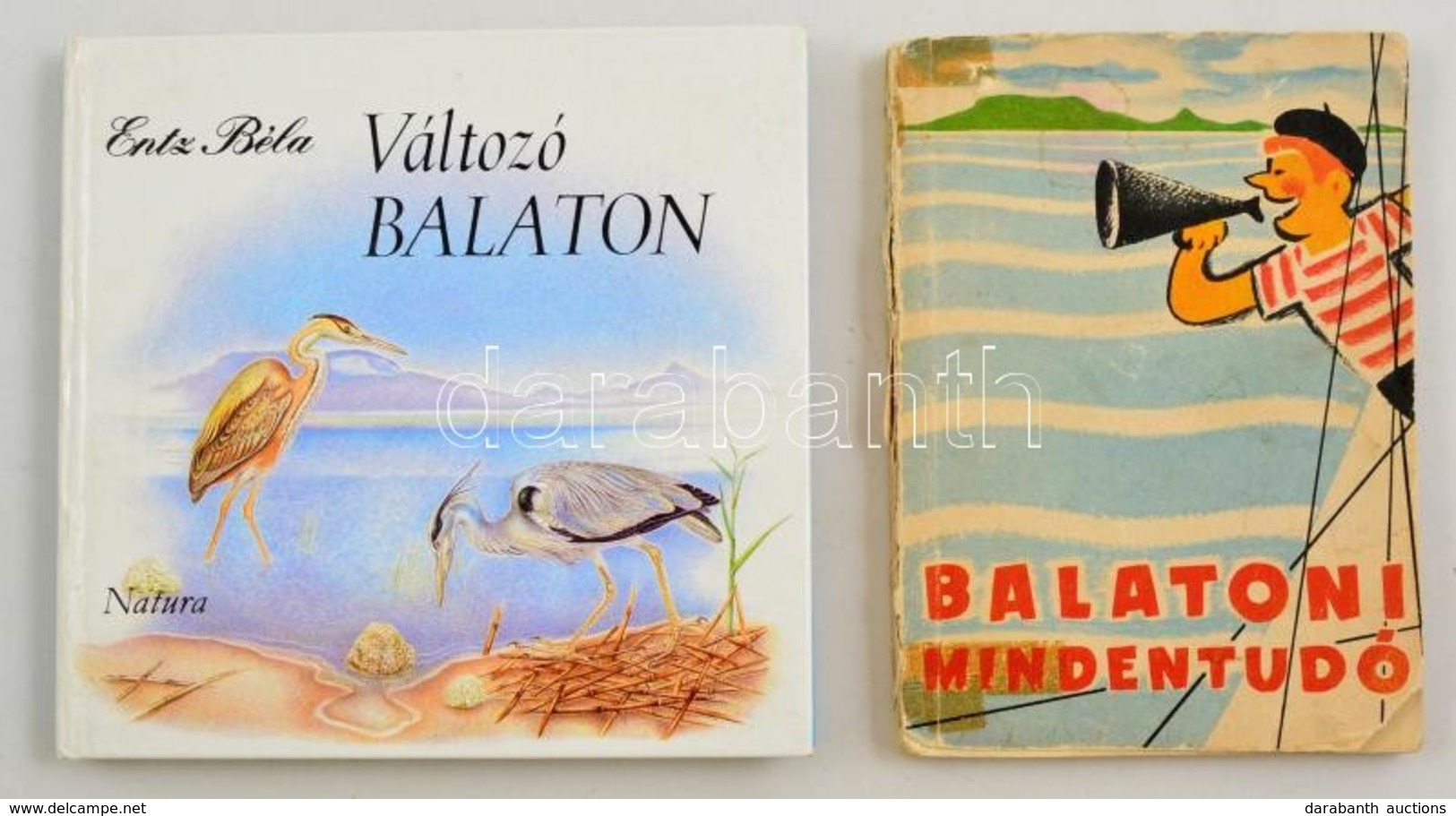 2 Db Könyv - Entz Béla: Változó Balaton. 1983, Natura. + Koós Tamás (szerk.): Balatoni Mindentudó. Bp., 1958. Kötetenkén - Other & Unclassified