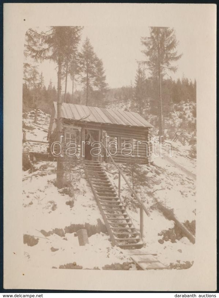 1916 Tiszti Fedezék Az Óradna - Kirlibabai út (Erdély) Elágazásánál, Hátoldalon Feliratozott Fotó, 12×9 Cm - Non Classificati