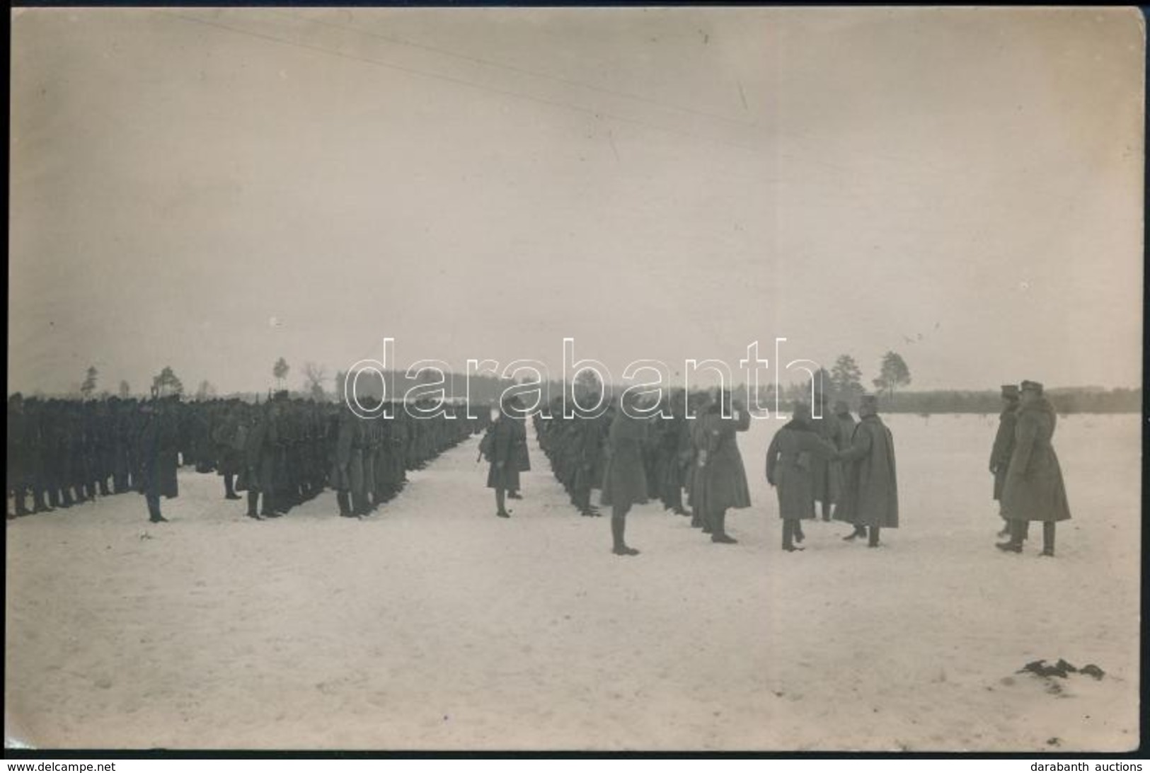 Cca 1917 IV, Károly A Fronton Magyar Csapatokat Inspekcióz. / WW: I. Military Photo 9x15 Cm - Non Classificati