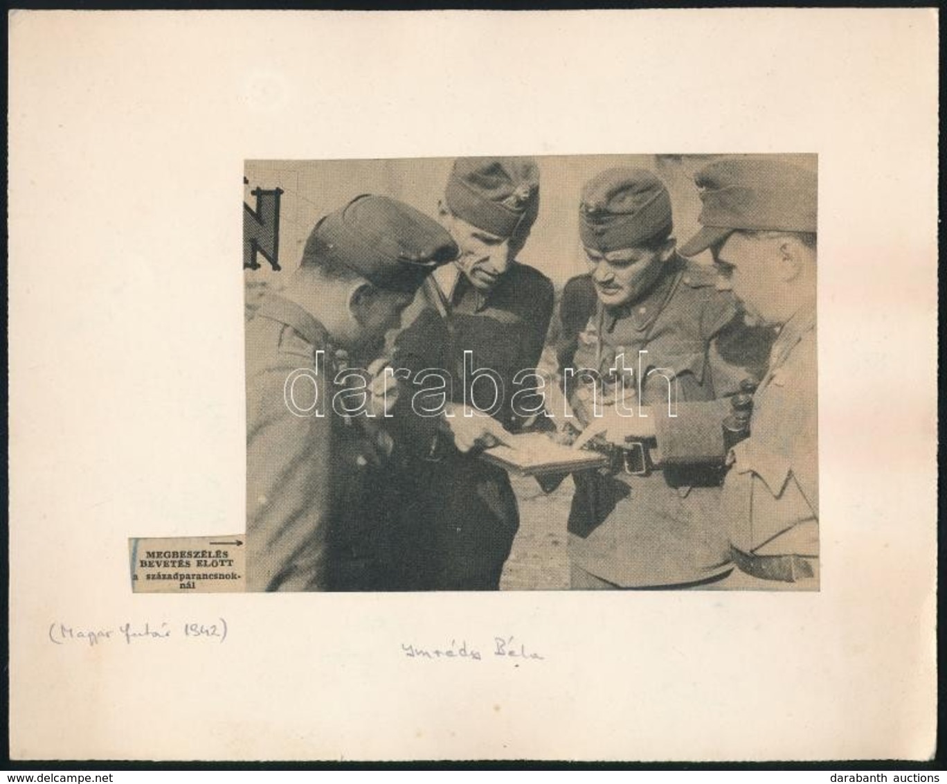 1942 Imrédy Béla A Fronton, újságból Kivágott Kép Papírlapra Ragasztva, 10×14 Cm - Non Classés