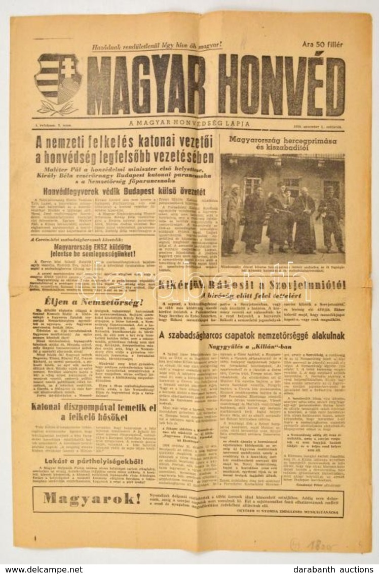 1956 A Magyar Honvéd, A Magyar Honvédség Lapja I. évfolyamának 3. Száma - Unclassified