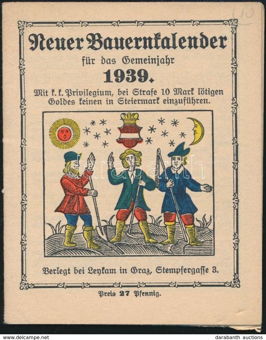 1939 Neuer Bauernkalender / Új Parasztkalendárium. Színes Fametszetű Képekkel 28p - Non Classificati