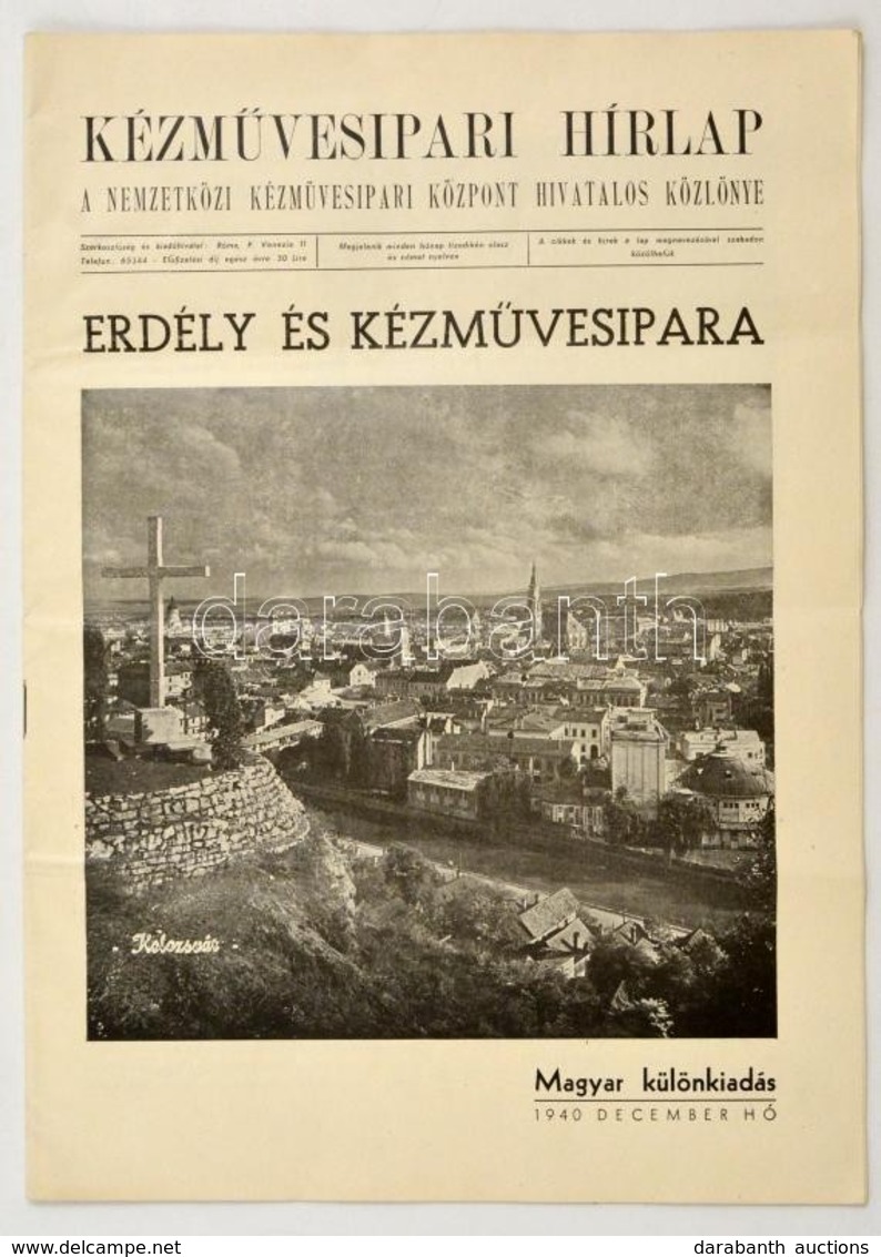 1940 A Kézművesipari Hírlap Erdélyi Magyar Különkiadása, érdekes írásokkal, Tűzött Papírkötésben - Unclassified