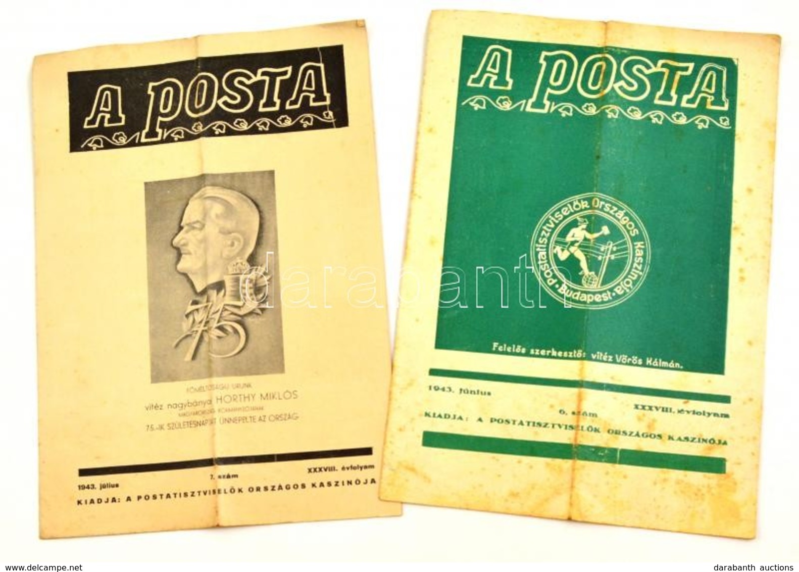 1943 A Posta Két Lapszáma, érdekes írásokkal - Unclassified