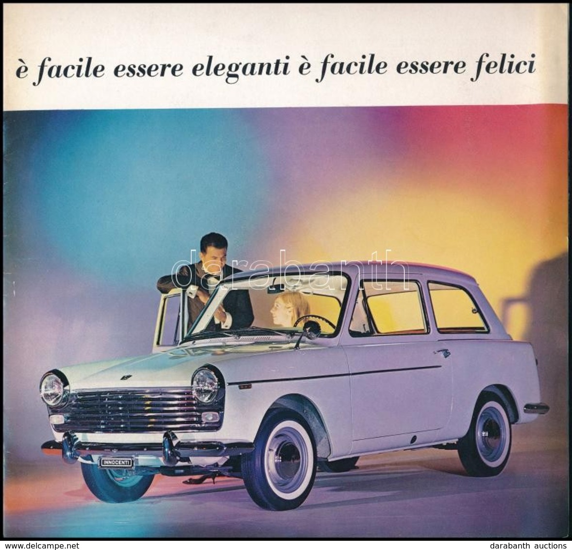 Cca 1960-1967 Innocenti Austin A40/S 1100 Prospektusa, Olasz Nyelven - Non Classificati