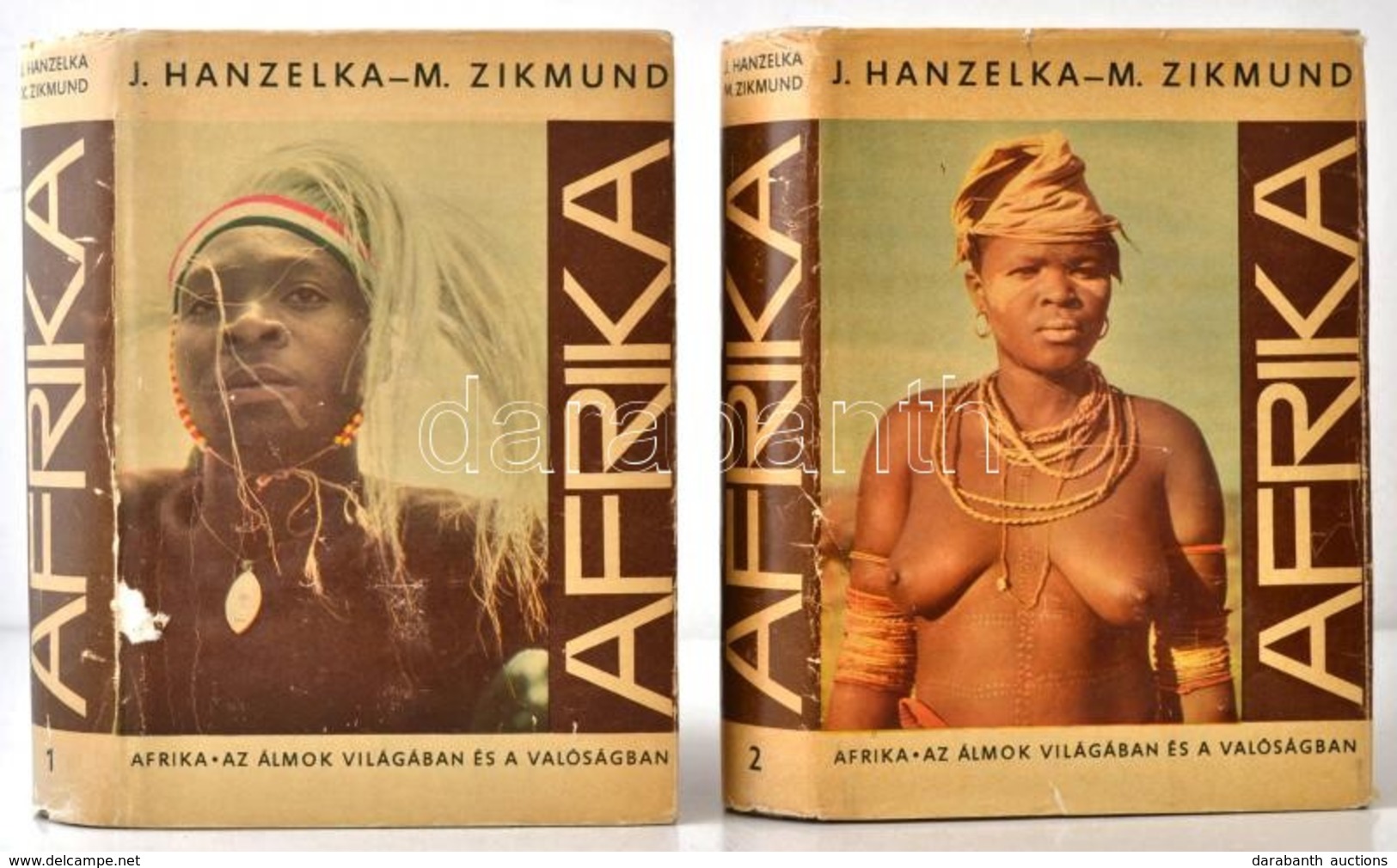 Jirí Hanzelka-Miroslav Zikmund: Afrika I-II. Kötet. Pozsony, 1967, Tatran. Kiadói Egészvászon-kötés, Kiadói Papír Védőbo - Ohne Zuordnung