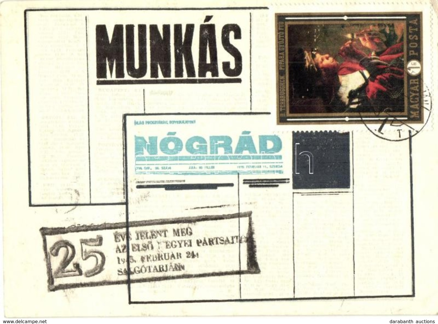 ** 6 Db Modern újság Motívumlap, Közte 1 Régi Fotó / 6 Modern Newspaper Motive Cards, Among Them 1 Pre-1945 Photo - Unclassified