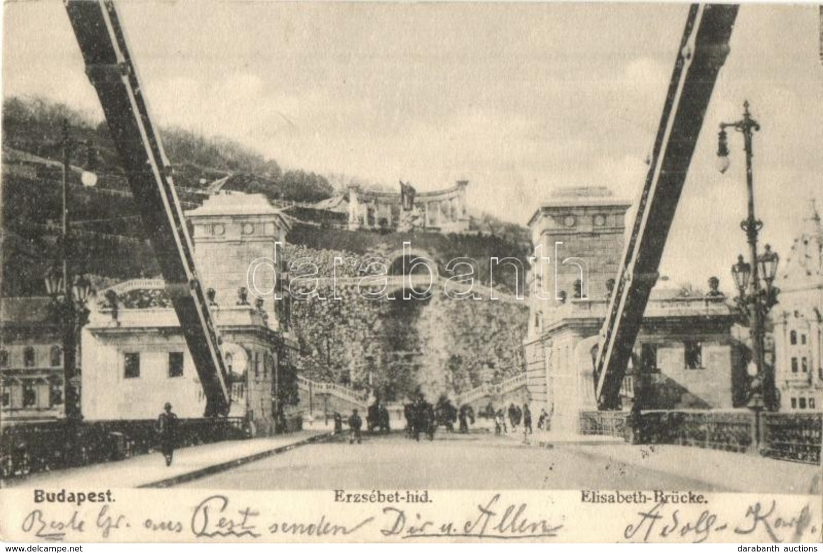 T2 1905 Budapest I. Erzsébet Híd, Szent Gellért Szobor - Non Classificati