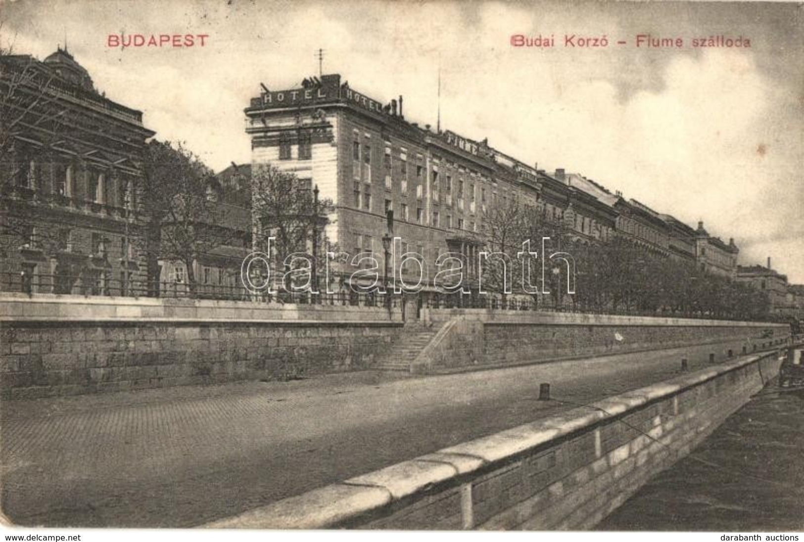 T4 Budapest I. Budai Korzó, Lánchíd Utca, Hotel Fiume Szálloda (ázott / Wet Damage) - Unclassified