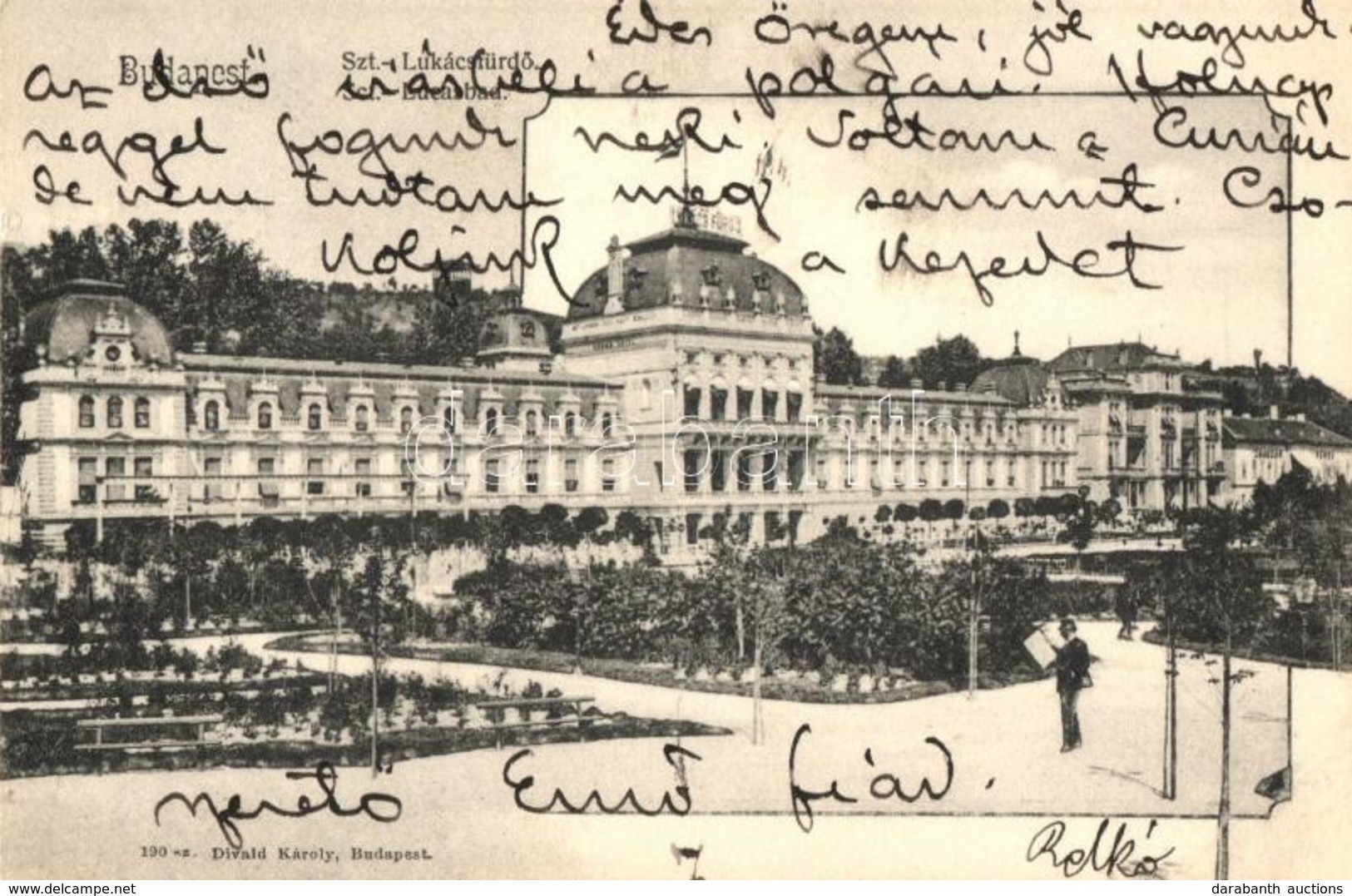 T2/T3 1903 Budapest II. Szent Lukács Fürdő. Divald Károly 190. Sz. - Unclassified