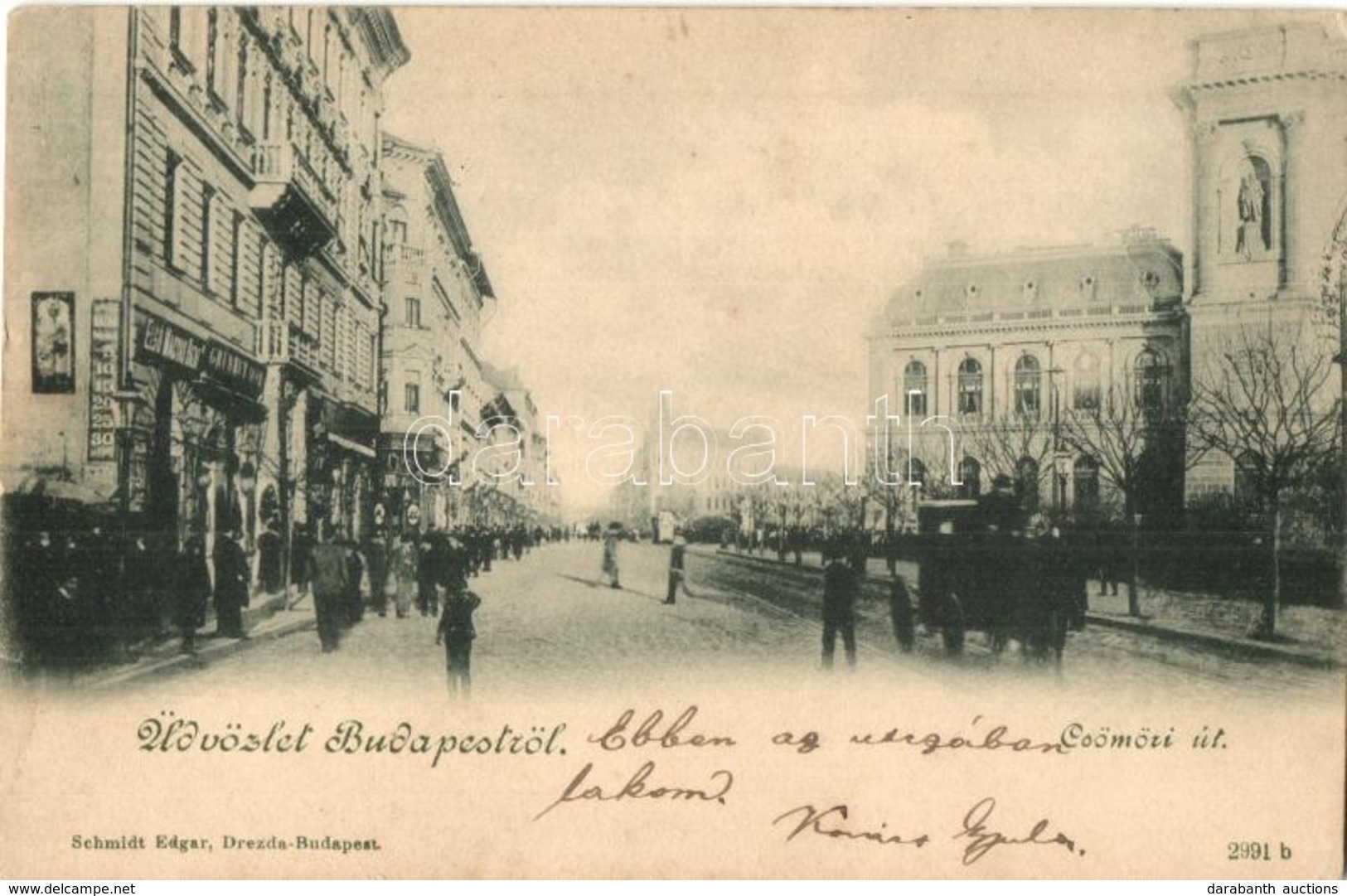 T2/T3 1900 Budapest VII. Csömöri út (mai Thököly út), Keleti Pályaudvar Oldala, üzletek  (EK) - Unclassified