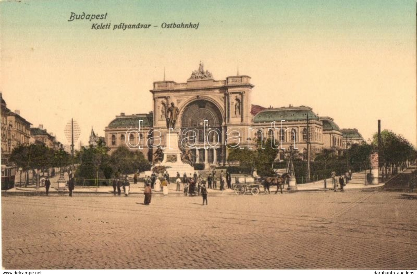 ** T1 Budapest VII. Keleti Pályaudvar, Vasútállomás, Villamos, Baross Szobor - Unclassified