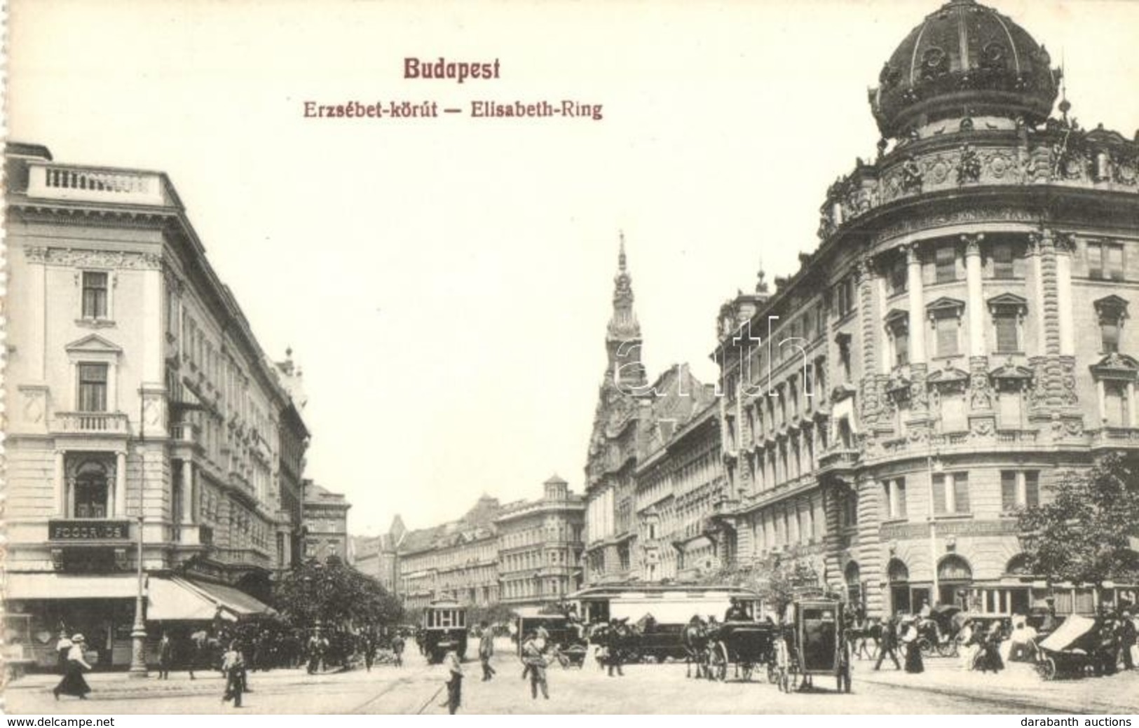 ** T1/T2 Budapest VIII. Erzsébet Körút (Blaha Lujza Tér), Fogorvos, Villamosok, Takarékpénztár - Unclassified