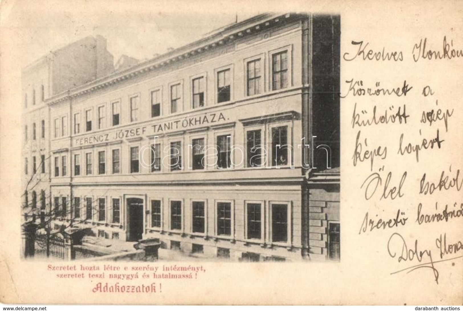T2/T3 1900 Budapest VIII. Szentkirályi Utca 47. Ferenc József Tanítók Háza (EK) - Unclassified